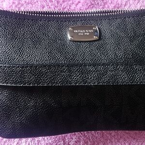 Michael Kors Black Textured Clutch/ Belt Bag